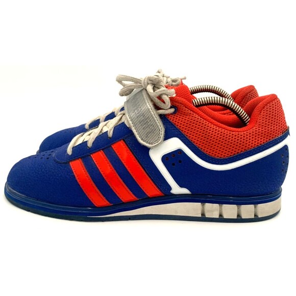 Adidas Powerlift 2.0  Men's US Size 9 Power Lifting Shoes  Blue w/Red 3 Stripes - Picture 5 of 12